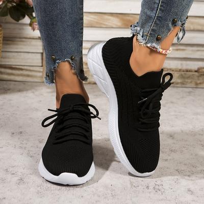 Maille respirante femmes espadrilles décontractées à lacets chaussures vulcanisées dames plate-forme baskets femme chaussures grande taille Zapatos De Mujer