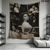 Lana Del Rey Wall Tapestry Aesthetic Wall Hanging Printed Fabric Blanket Decorative Tapestries for Bedroom Living Room Home Decor
