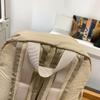 Solid Color Pleated Backpack Men's Lightweight Travel Small Backpack Women's School Bag