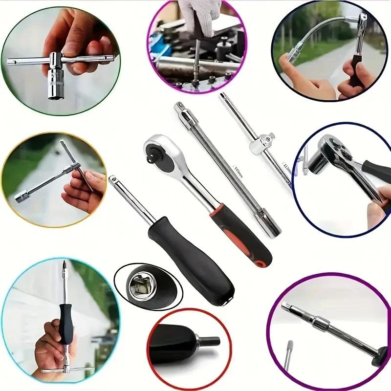 Repair Tool Set 46 Pieces/set Socket Set Automotive Repair Wrench Torque Wrench Combination Automotive Repair Tool Set Amagi