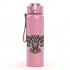 1PC Black Flying Eagle Bird 750ml Sports Water Bottle Leakproof Straw Lid Outdoor Office Home