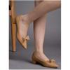 Shoetopia Pointed Toe Bow Detailed Tan Bellies For Women & Girls Eu38