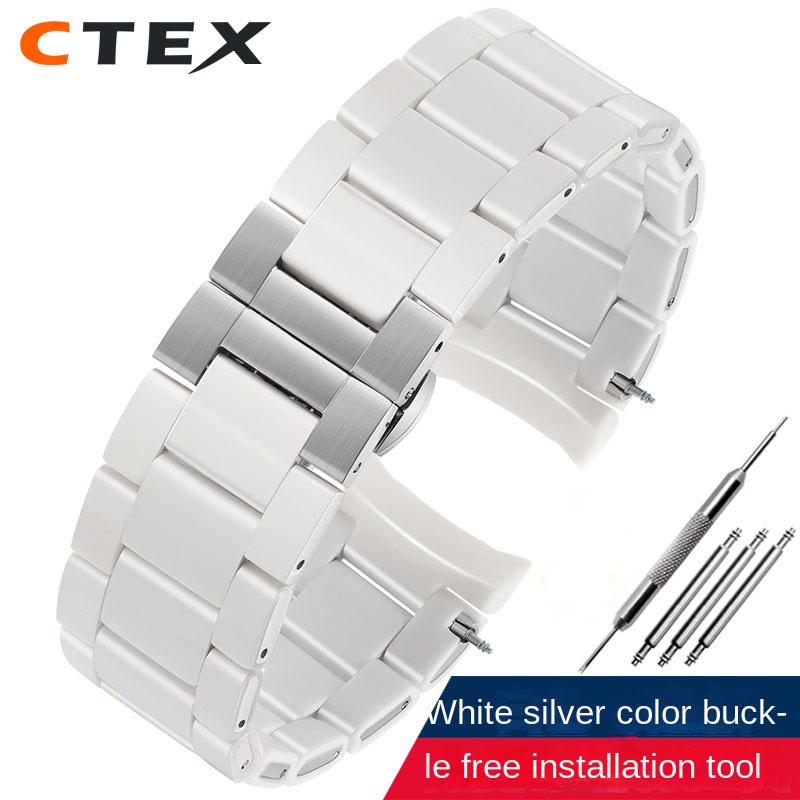 

Silicone +Stainless steel strap for Armani AR5906 AR5905 AR5890 AR5889 5858 5920 man 23mm woman 20mm Rubber watchband bracelet 20mm