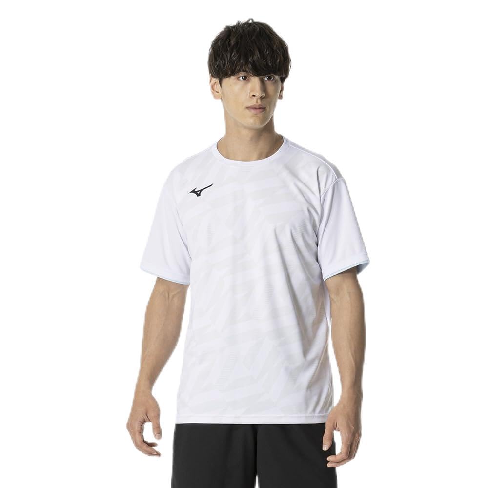 

Mizuno Game Short Dynamotion Officially Approved by the Japan Badminton White Tennis/Badminton Shirt, Sleeve, Moisture-Wicking, Quick-Drying, Fit, белый