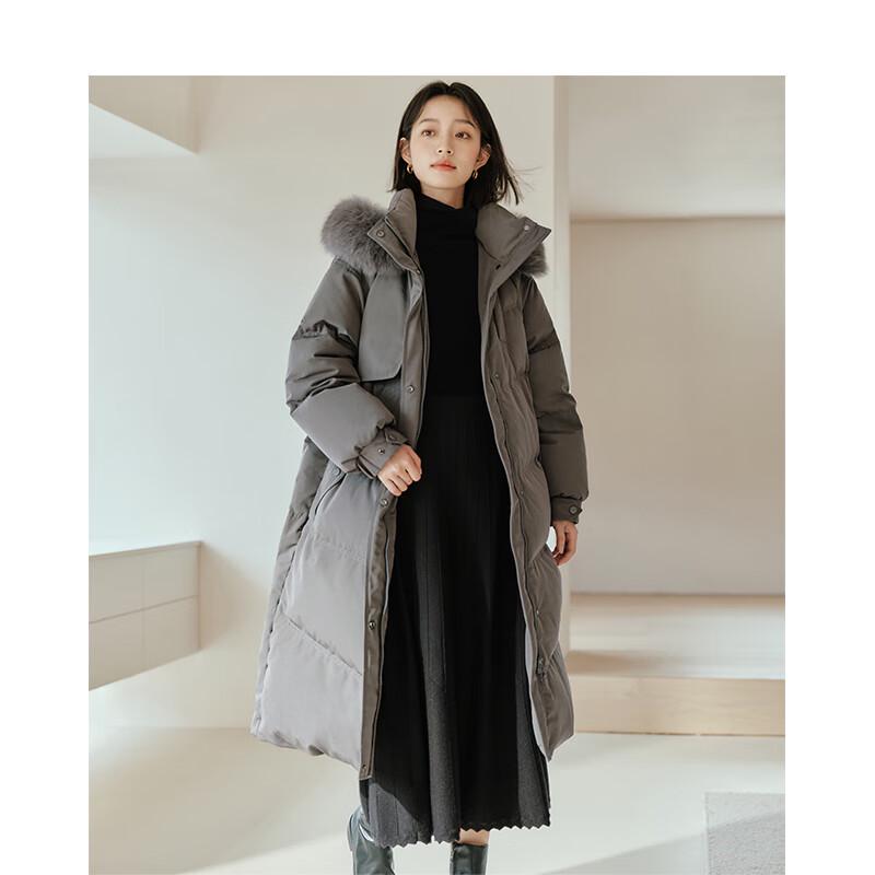 INMAN Women's Long Goose Down Hooded Winter Coat