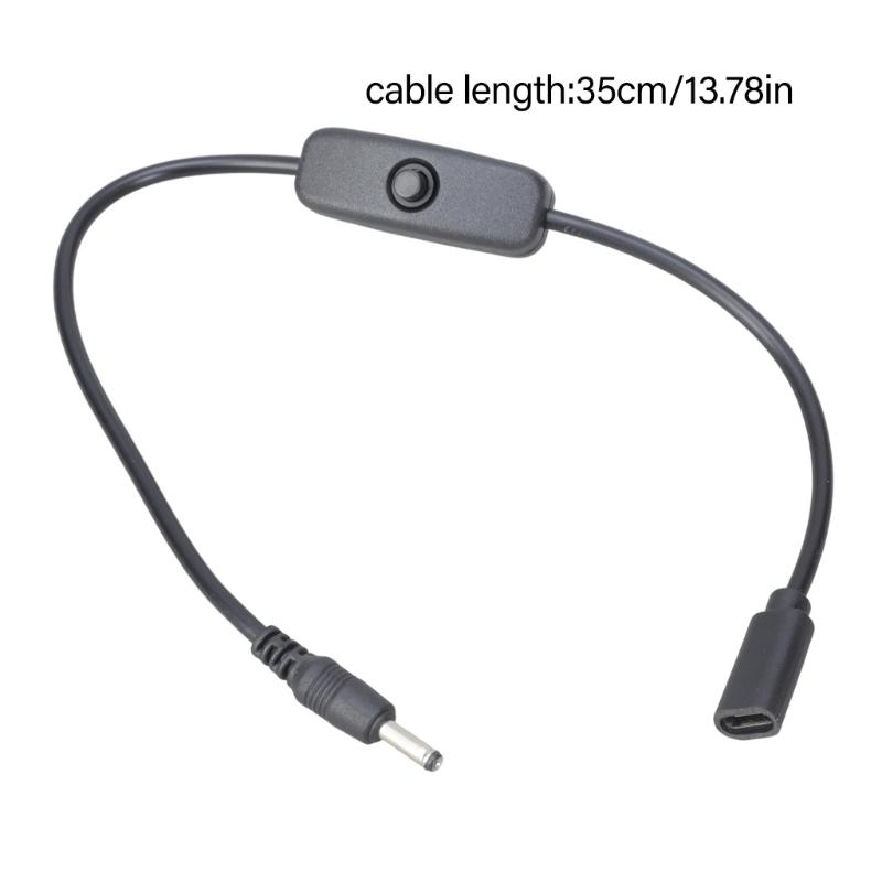 USB Power Cable 3.5x1.35mm USB C to 3.5mmx1.35mm Charging Cord with Switching USB C Female To 3.5x1.35mm Cable for Router