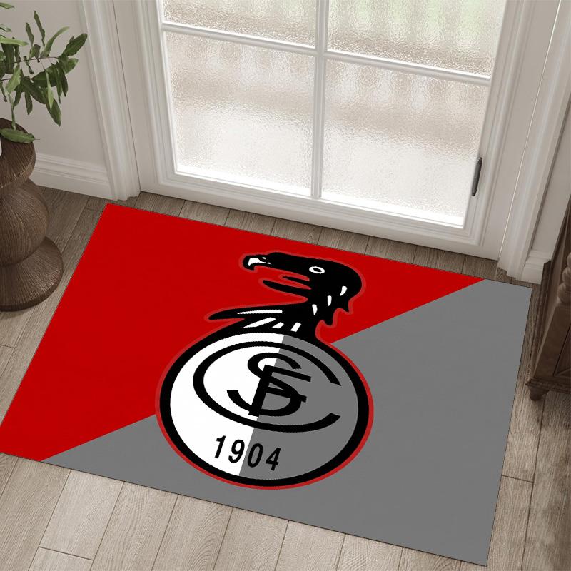 SC Freiburg FC Design Crystal Velvet Carpet Cozy Non?Slip Printed Rug For Bedroom Living Room Entrance