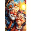 1pcx Happy Romantic Couple Diamond Painting Kit, Perfect for Office, Cafe, Home Decoration, Living Room, Bedroom, Hallway, Perfect Gift for Friends an