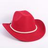Beliebte europäische und amerikanische Mode OL-Stil einfarbiger Cowboyhut Herren und Damen High-End Zylinder Jazzhut Filzhut