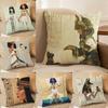 Ancient Egyptian Art Pillow Case Silky Elegant Comfort Sofa Bed Invisible Zipper Beach Pillowcase