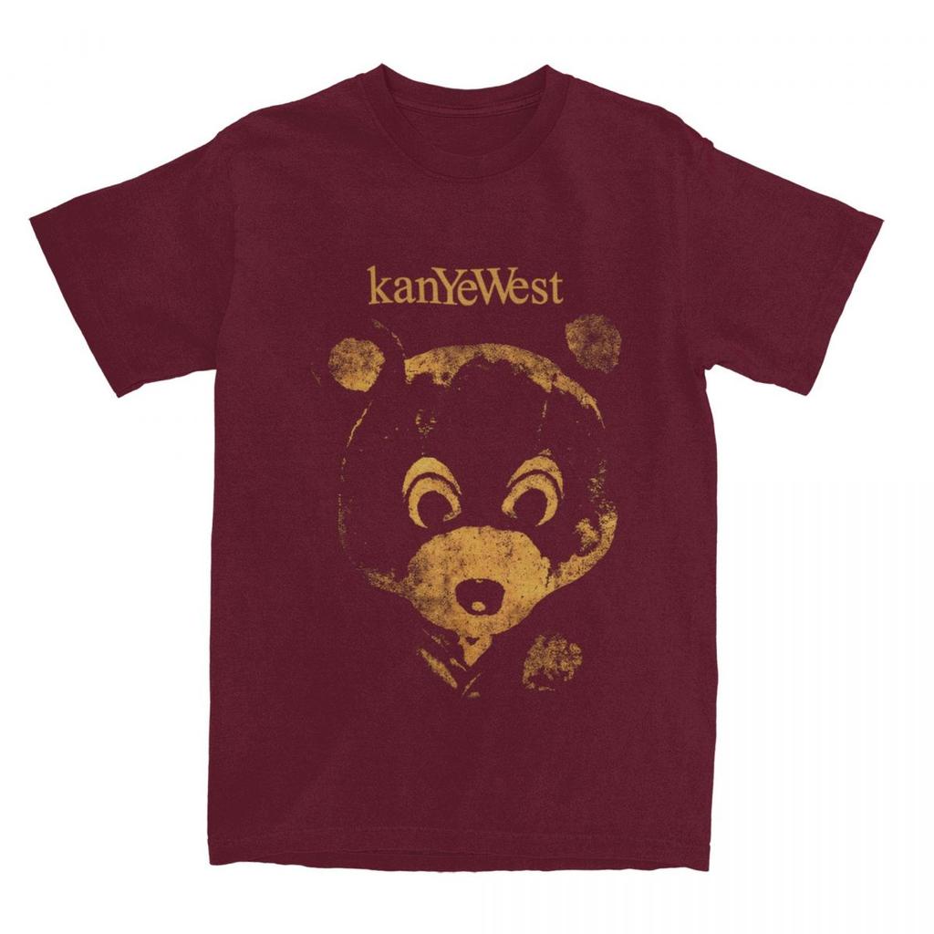 Hiphop Kanye West College Dropout Bear T Shirts Apparel Unisex Women Cotton Hip Hop Rapper Tshirt Short Sleeve Graphic Printing