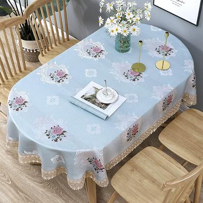 Nappe de broderie européenne nappe ovale salon nappe rectangulaire Table à thé nappe petite couverture serviette
