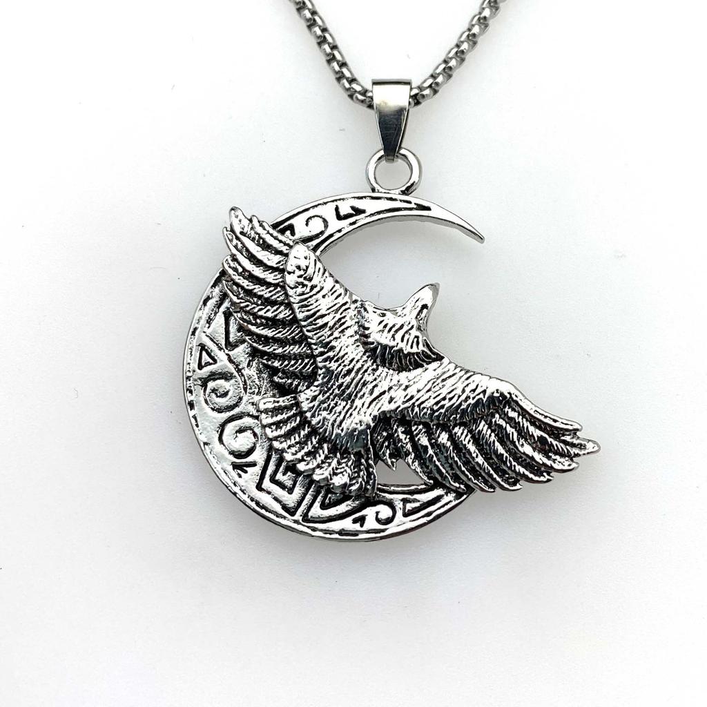 Necklace Retro Eagle Spreading Its Wings Now Hair Pendant