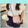 Flower Shape Lock Shoulder Bag With Chain Strap For Teen Girls