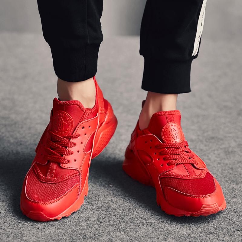 Fashion Lace-up Men's Sports Shoes Breathable Mesh Sneakers Non-slip Running Shoes Big Size Jogging Shoes