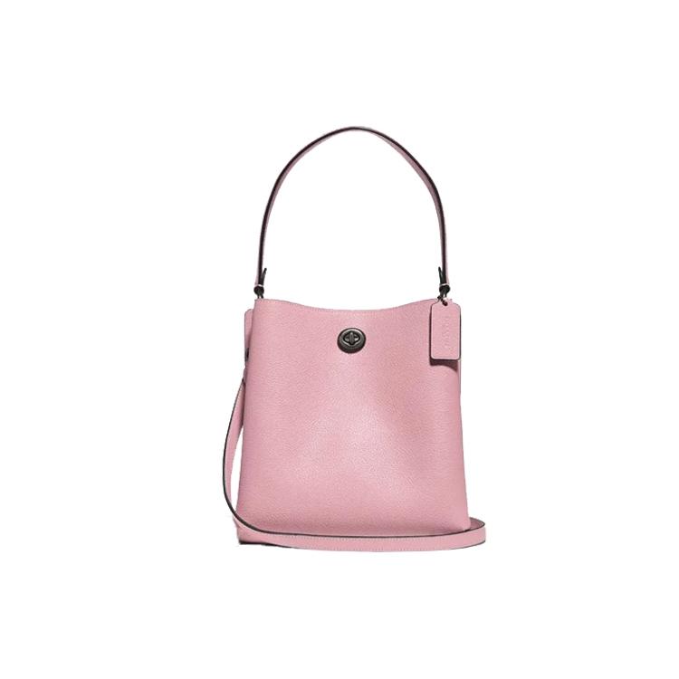 

Новая сумка-ведро COACH из шагреневой кожи, Сумка, Сумка на плечо, Сумка кроссбоди Маленькая женская розовая 89102-V5PTP 22.1*12.4*22.1CM