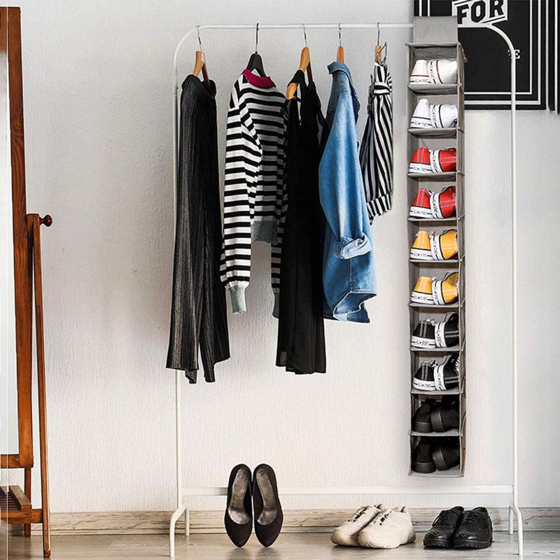 Organize Your Wardrobe with the 10-Tier Hanging Storage Bag for Clothes and Accessories