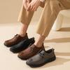 Men's Leather Shoes Lace Up Casual Sneakers Flats Walking Shoes