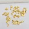 100pcs 14K Gold-Wrapped Color-Preserving Bamboo Spacer Beads Small Waist Straight Tube Beads Diy Handmade Loose Beads Bracelet Accessories Materials