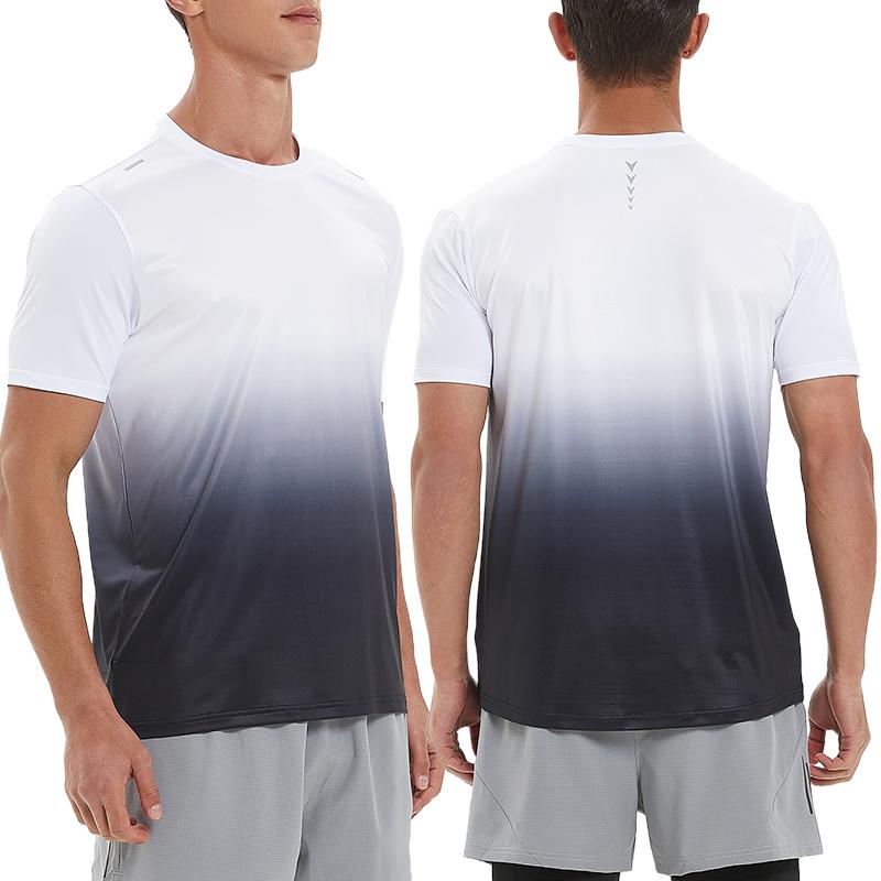 Men's Fitness Short Sleeve T-shirt Tennis and Basketball Sportswear Summer Breathable Running Shirt Gym Workout Shirts