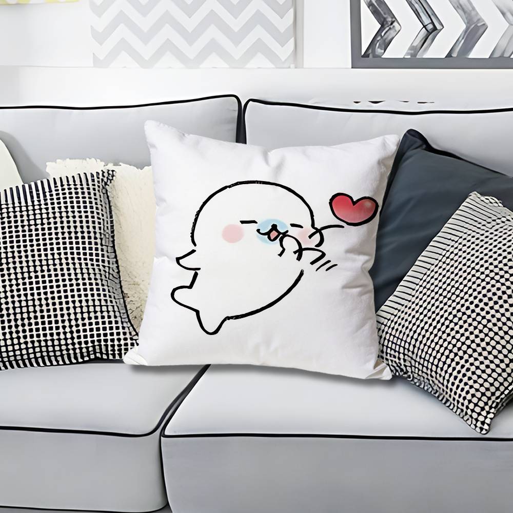 

Cute MMamegoma Seal Various Sizes Square Pillow Case For Car Home Bedchamber Decor Custom Valentine gift 30x30cm