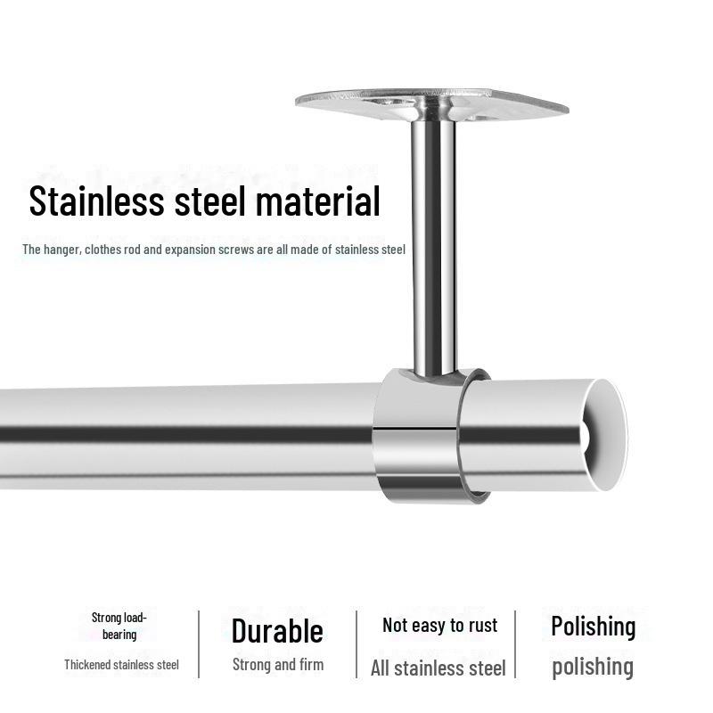 Stainless Steel Windproof Outdoor Clothes Drying Rack for Balcony.