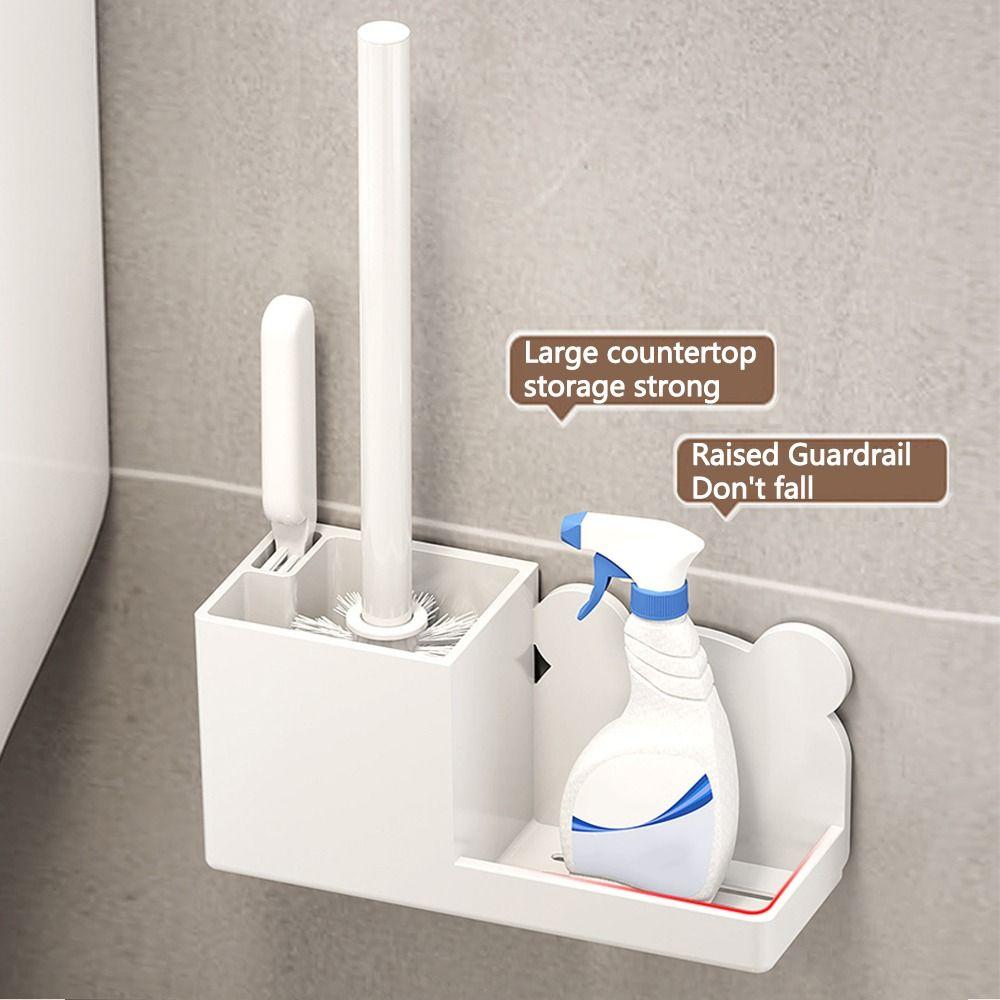 Durable Toilet Brush Set Wall Mounted Floor Toilet Cleaning Tool Bath Accessories