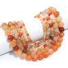 Natural Jades Stone Beads 4 6 8 10 12mm Lighter Imperial Jade Orange Round Loose Beads For DIY Jewelry Making Bracelets Necklace