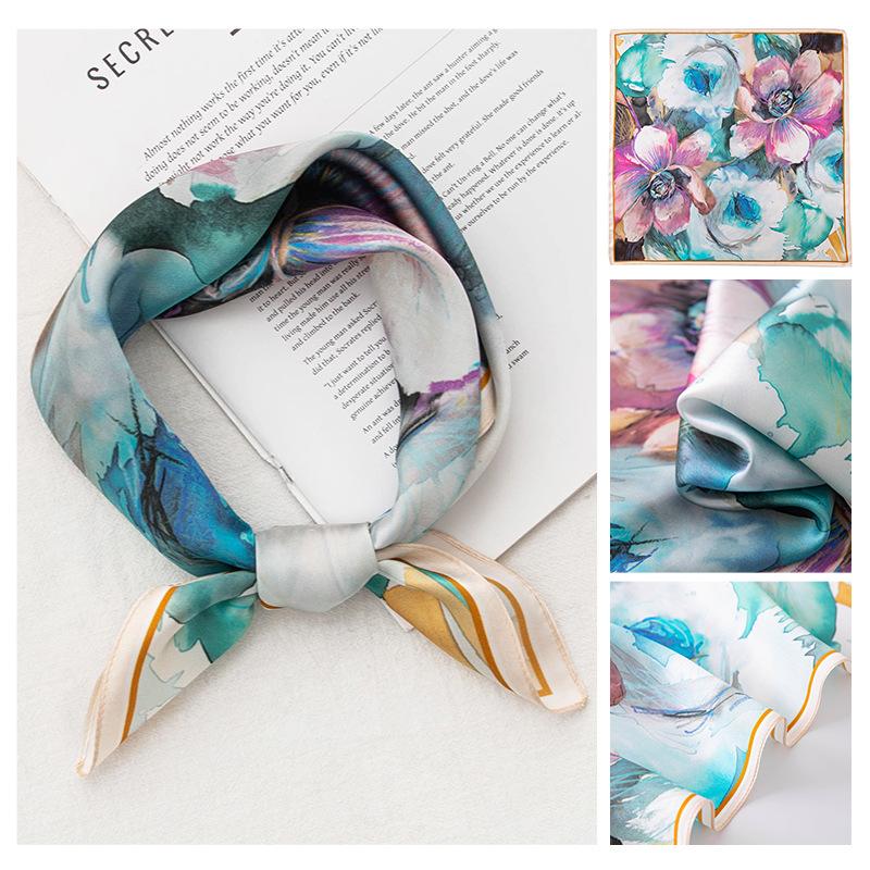 53CM High-quality Mulberry Silk Scarf Neck Small Square Women's Professional Headscarf Versatile