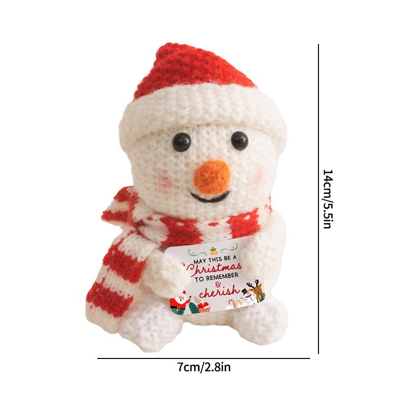 Crochet Positive Energy Dolls Cute Mini Pocket Hug Knitted Potatoes Handwoven Figurine Crafts Kawaii Crochet Animals Xmas Gifts