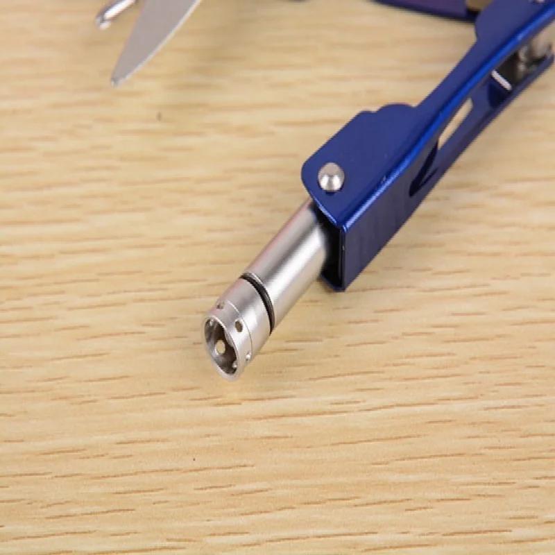 Blue Pocket Fishing Pliers Multi-Purpose Fishing Tool LED Flashlight Tool for Camping Multi Tools