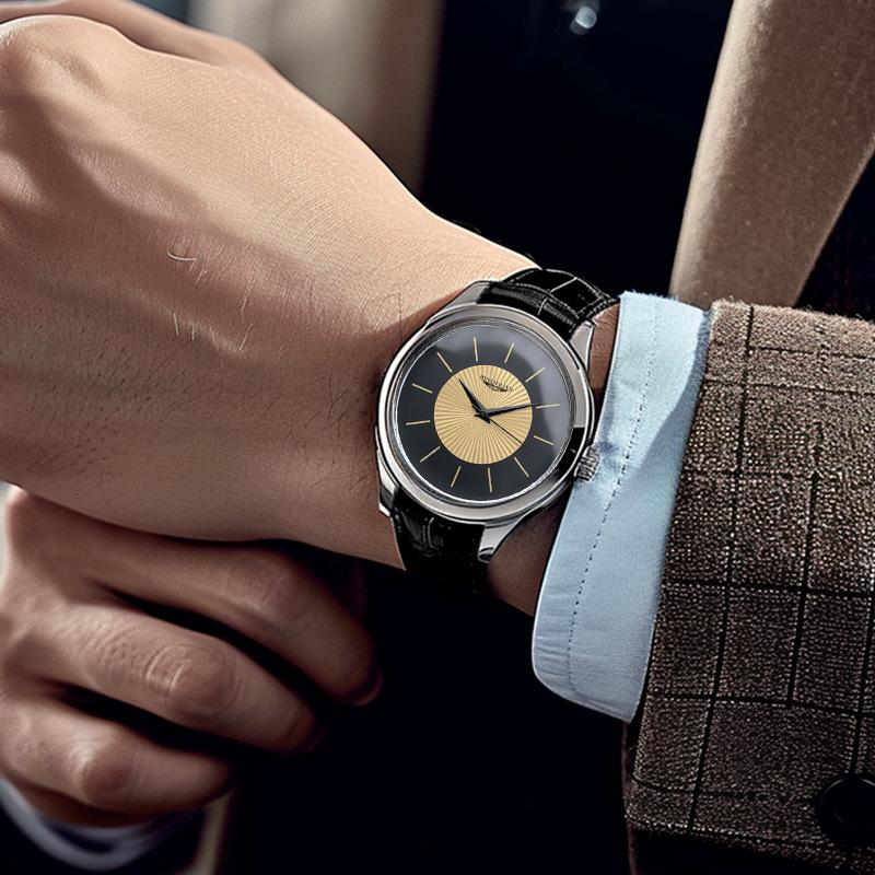 Simple Wristwatch Business Men Quartz Clock Leather Watches