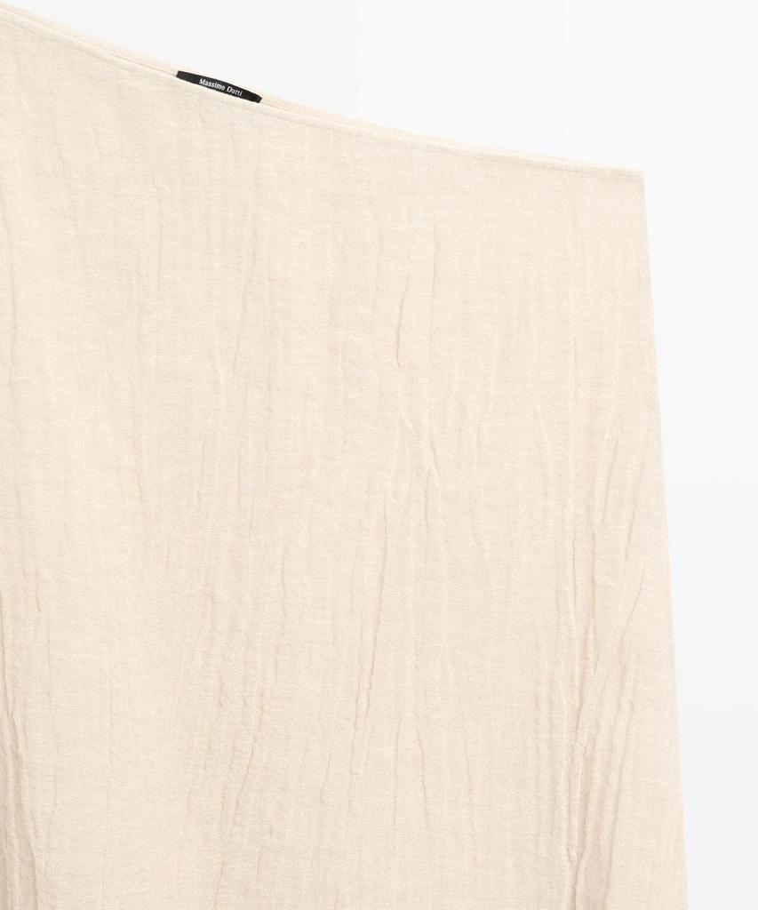 Masimodutti Total Look Linen Blend Asymmetrical Top