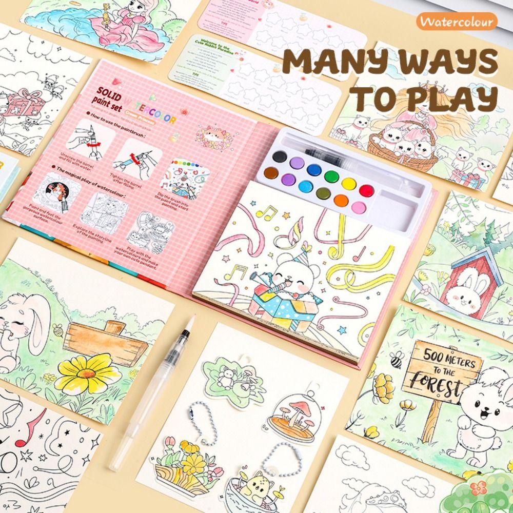 Gouache Art Gouache Graffiti Picture Book Watercolor Coloring Set Early Learning