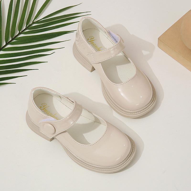 

[Fashion Soft Sole Girls Ballet Flats Korean Performance Shoes Black for Big Kids] size 27