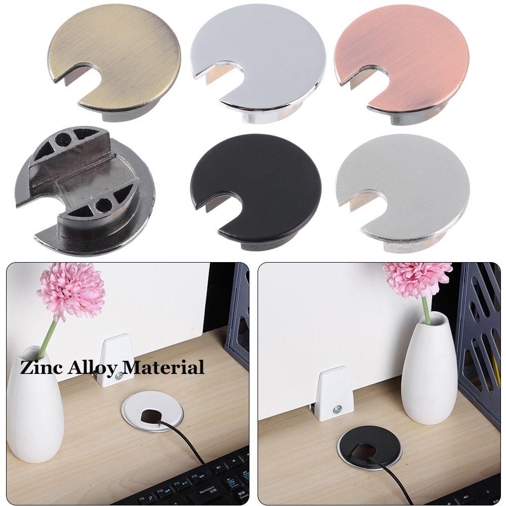 Alloy Buckle Line Organizer Wire Hole Cover Desk Table Cable Fastener Line Box Computer Grommet