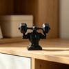 Figurka svalovce 3D tisk, matná černá, realistický model svalové postavy pro vzpírání se stabilní základnou, dekorace do posilovny pro muže, dárek pro fitness