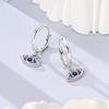 Cross Blessing Prayerful Wish-themed Blue Earrings for Women Girls Trendy Fashion Jewelry High Quality Dainty Elegant Gift