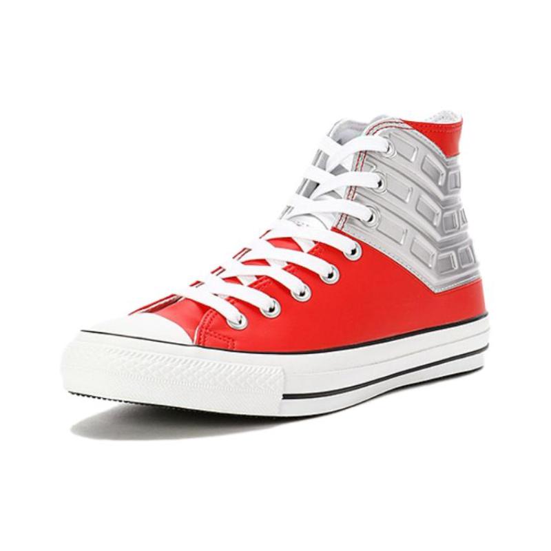 Ultraman Severn X Converse All Star Abrasion Resistant Mid-Top Board Shoes Unisex Same Red