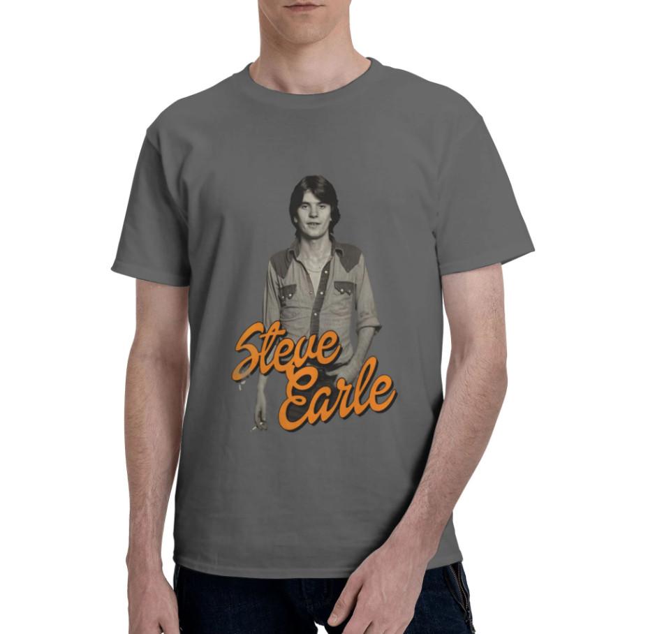 Steve Earle Graphic Black and White T-shirt, Size S-4XL