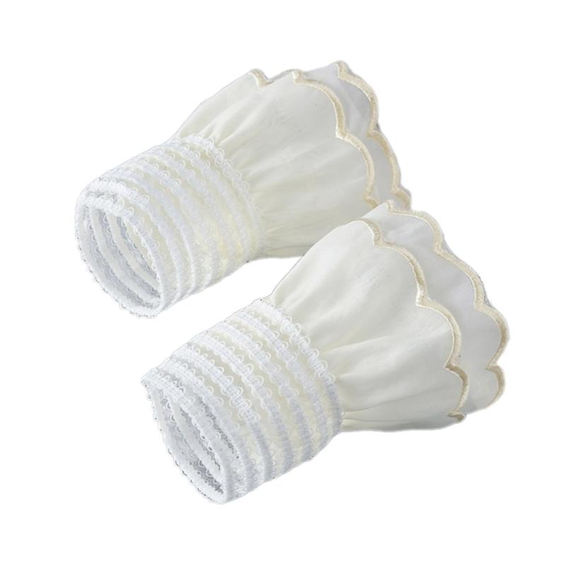

Women Wrist Cuffs Detachable Lace Ruffled Winter Autumn Sweater Sweatshirt False Sleeves Golden Brim 1 золотий