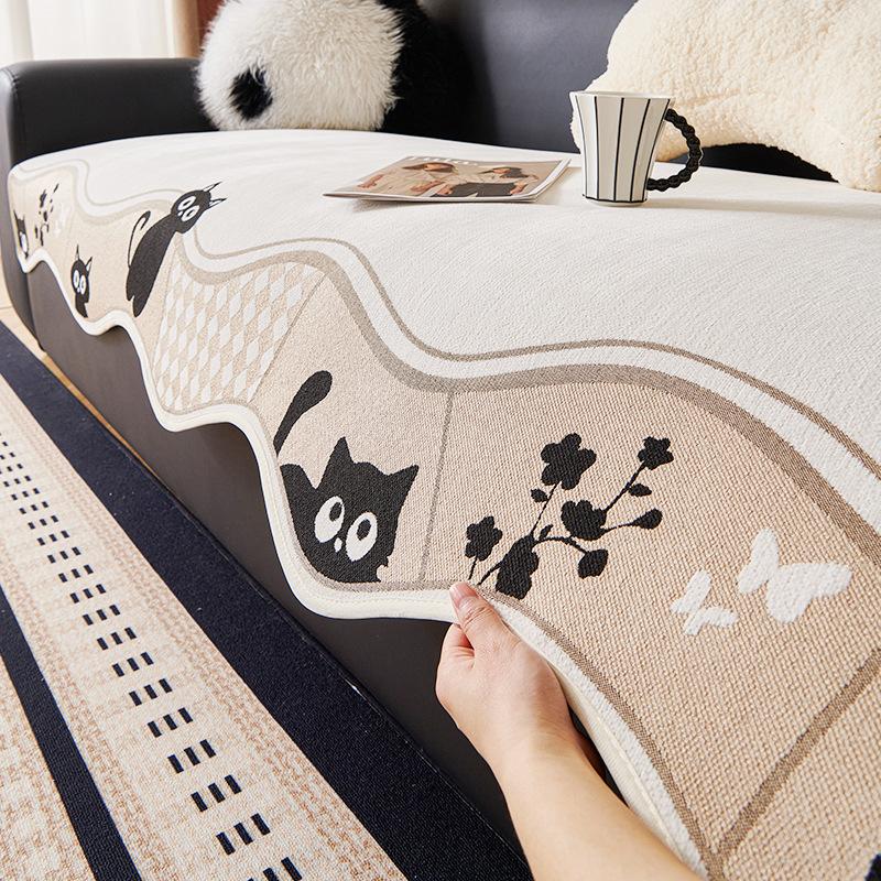 One-Piece Straight Sofa Cushion Dopamine Non-Slip Sofa Cover New Special-Shaped Four-Season Universal Sofa Cushion