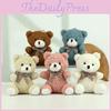 Cute Brown Plush Teddy Bear Keychain Soft Coral Fleece Adorable Keyring For Gifts