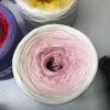 300g Organic Lace Cotton Blend Cake Roll Long Section Dyeing Yarn Hand-woven Shawl Scarf Skirt Hat Crochet Wool