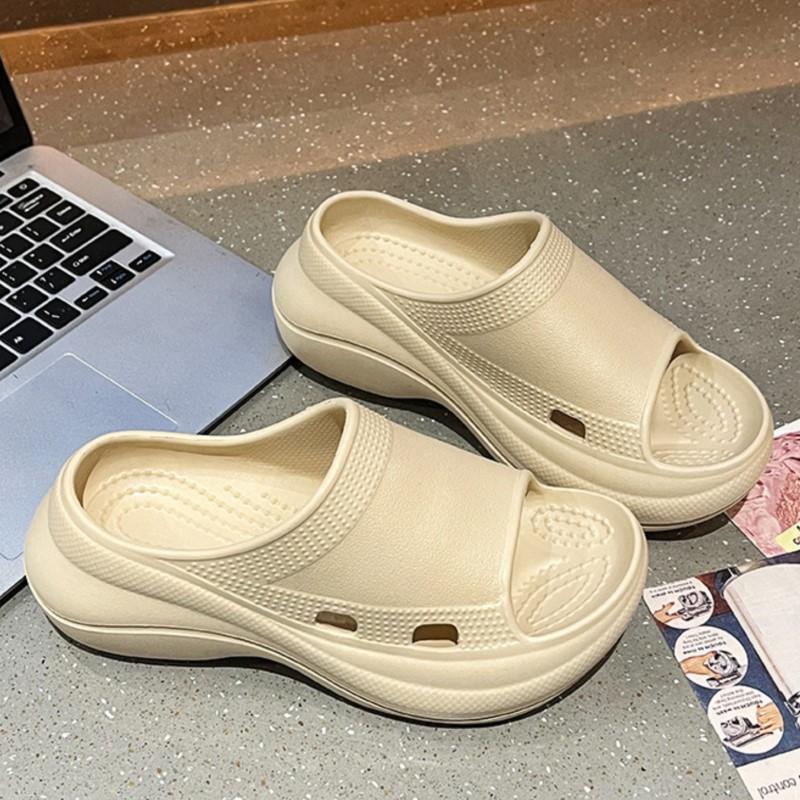 Fashion Comwarm Thick Bottom Slippers For Women Summer Fashion Outdoor Beach Shoes Soft Eva Female Platform Sandals Comfort House Slides