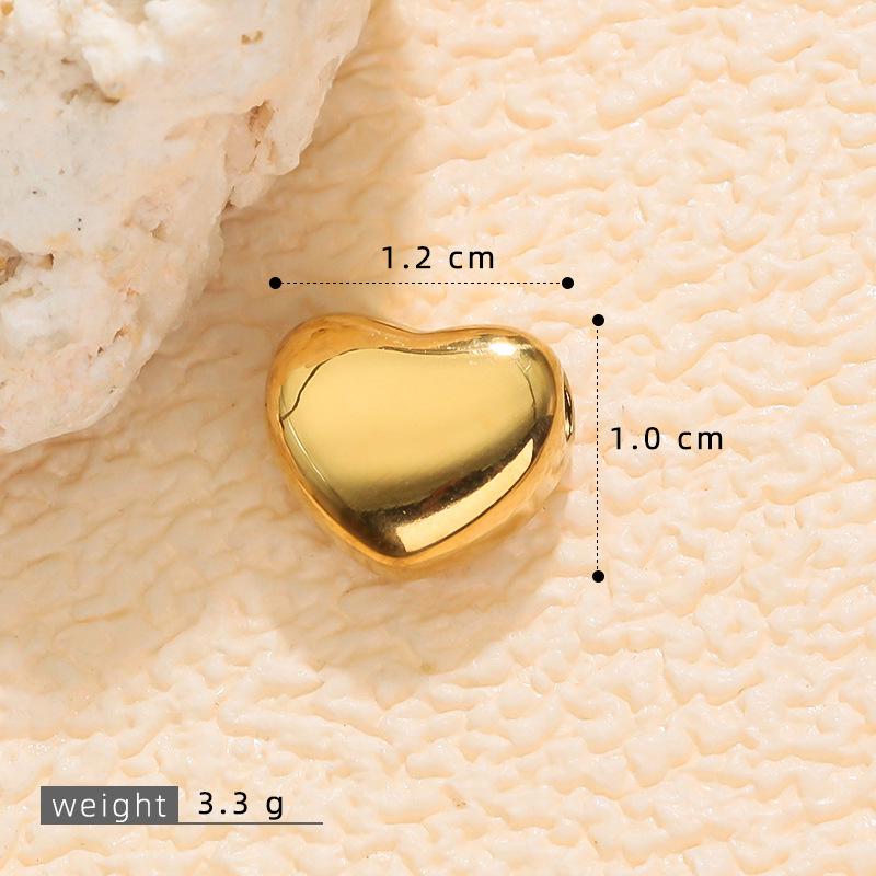 European and American Heart-Shaped Stainless Steel Minimalist DIY Jewelry Accessories