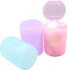 Cotton Balls Organizer Nail Cotton Pads Storage Cup With Clip Lid For Nail Polish Remover Cotton Swabs Manicure Makeup Tools