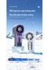 Rechargeable USB Handheld Mini Fan with Digital Display & Ice Pack Pocket