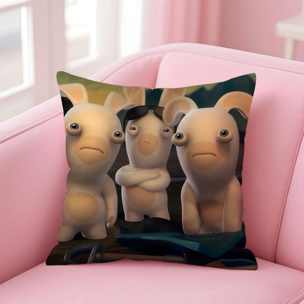 R-Rabbids I-Invasion Cushion Cover Home & Car Multi-Scene Pillow Cover - Reversible, Soft & Durable for Daily Use