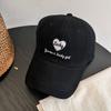 Ricygvm Pink Love Baseball Hat For Women Sunshade Duck Tongue Hats Embroidered Peaked Cap Fashion Girls Sport Sunscreen Visors